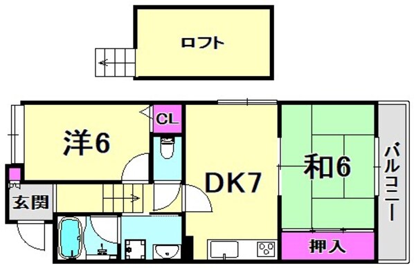 甲子園ハイツの物件間取画像